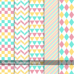 Obraz premium Geometric patterns - seamless vector collection.