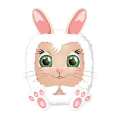 Cartoon Easter bunny rabbit