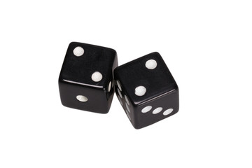 Two dice showing two deuces