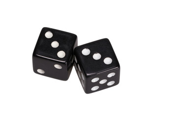 Two dice showing two triples