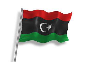 Drapeau de Libye en qualité vectorielle 