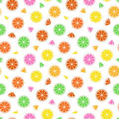 Colorful fruit pattern - seamless.