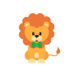 Obraz na płótnie Canvas cartoon lion vector with tie