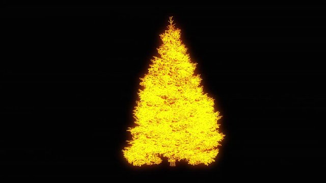 Tree Plant in Wireframe Hologram Style. Nice 3D Rendering
