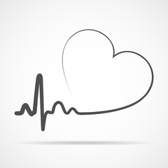 Heart icon. Vector illustration.