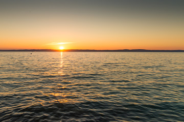 Obraz premium Sunset at lake Balaton
