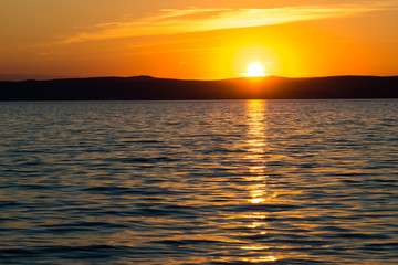 Sunset at lake Balaton