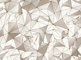 3D illustration - White and brown low poly texture