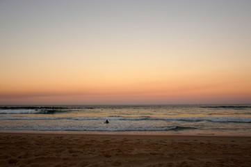 Sunset on the beach, Noosa