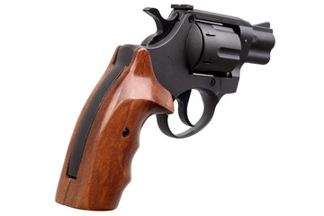 Gun revolver isolated on white