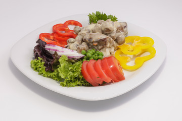 Champignons with sauce