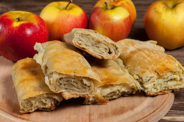 pie with vegetables and fruits
