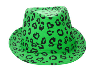 Green summer textile hat