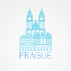 Obraz na płótnie Canvas Church of Our Lady before Tyn - The symbol of Prague, Czech Republic
