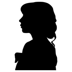 Obraz na płótnie Canvas silhouette of a woman in profile