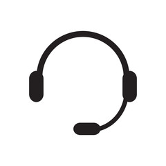 headphones, chat icon, vector illustration eps10