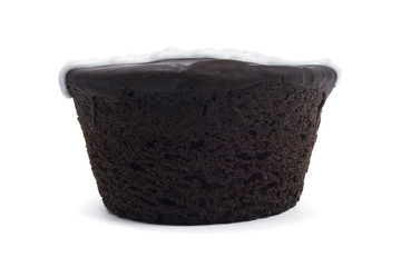 Isolated Chocolate Cupcake.