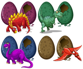 Different types of dragons and eggs © GraphicsRF