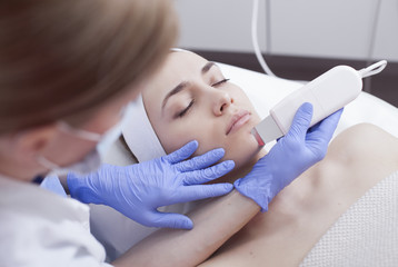 Ultrasound cavitation, face skin cleansing