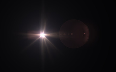 Lens Flare distant white warm star