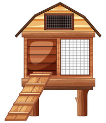 Animal coop on white background © GraphicsRF