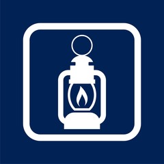 Glowing Camping Lantern icon - Illustration