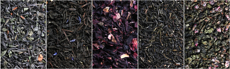 dry tea collage