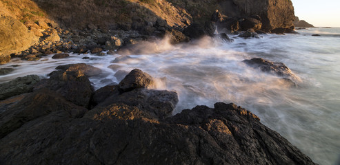 Sundown on Luffenholtz Beach, Trinidad, California