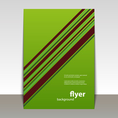 Flyer or Cover Design with Striped Background