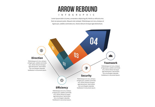 3D Up Arrow Infographic