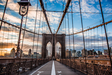New York Brooklyn  bridge empty