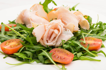 healthy food on a white plate
