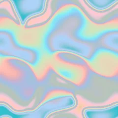 Poster Im Rahmen Holographic seamless blue pattern © Pykhtik