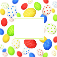 Cololrful Easter eggs and a card