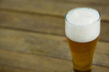 St Patricks Day beer on wooden surface