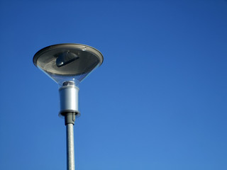 Thai vintage lamp with blue sky