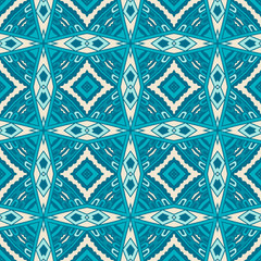 Abstract blue seamless tiles pattern