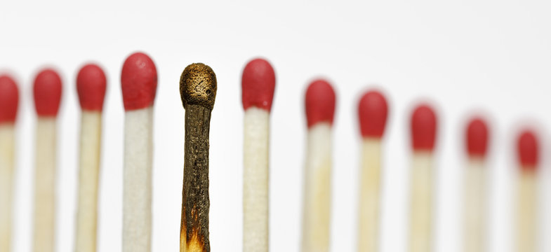 Krankheit Burnout - Konzept symbolisch dargestellt