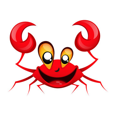 smiling happy crab