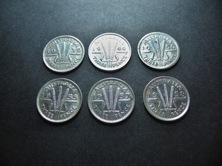 Coins Vintage Silver Australian Threepence.