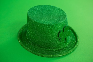 St Patricks Day leprechaun hat with shamrock