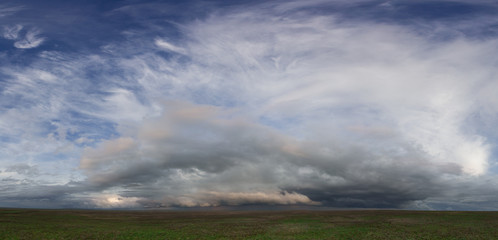 Clouds over the steppe.