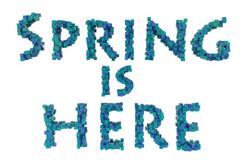 Spring. Spring theme quilling letter from quilling fonts collection. Hello spring.