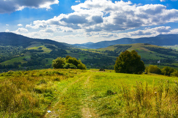 The serpentine mountain roads and mountain valleys in Ukraine