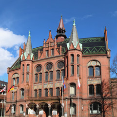 Fototapeta na wymiar Rathaus von Neumünster in Schleswig-Holstein