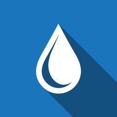 Drop icon, vector illustration. Flat design style