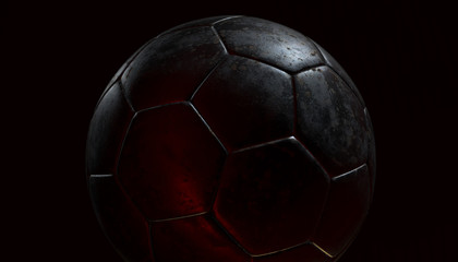 Silver soccer ball on various material and background, 3d rendering - obrazy, fototapety, plakaty