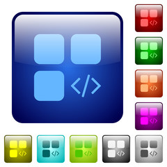 Component programming color square buttons