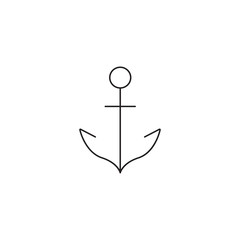 Anchor line icon, outline vector logo illustration, linear pictogram isolated on white