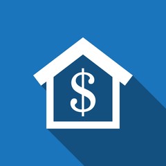 money home dollar icon stock vector illustration flat design